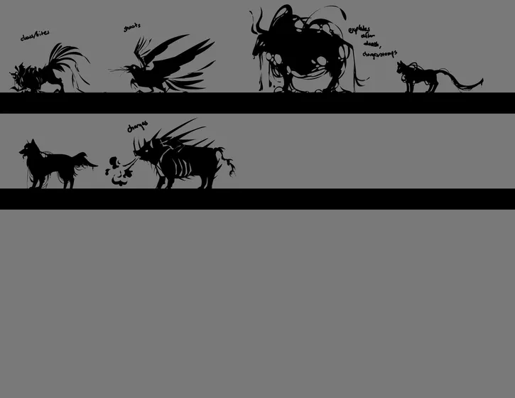 Sunfall shadow creature concept art